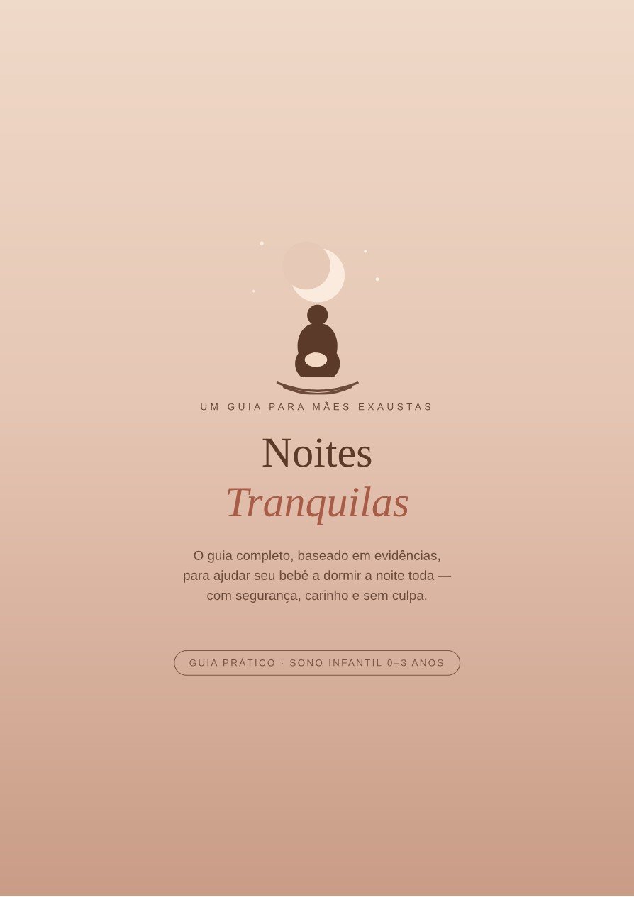 Capa do guia Noites Tranquilas, material digital de 17 páginas